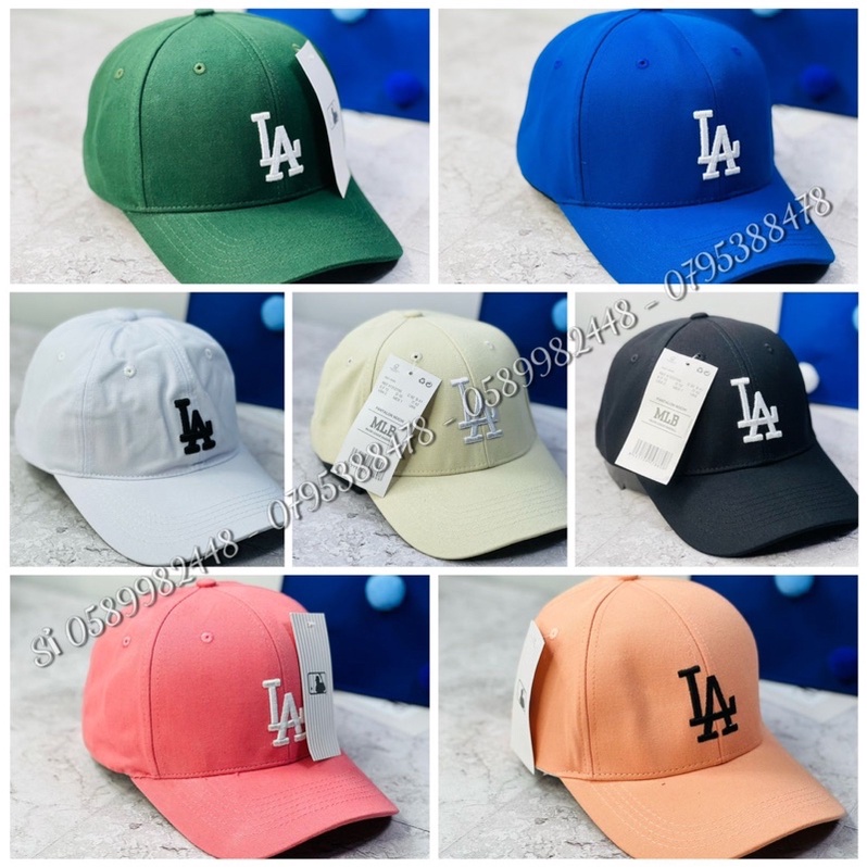 Mũ nón lưỡi trai MLB LA nhiều màu,chất cotton Hàn quốc cao cấp,đầy đủ tag logo khoá xịn nam nữ