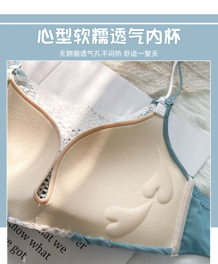 Áo Ngực Phối Ren Mỏng Đính Nơ Kiểu Hàn Quốc Xinh Xắn Cho Nữ