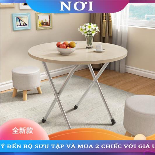 Bàn ăn tròn gấp đơn giản hiện đại cho căn hộ chung cư nhỏ vuông phòng thuê di động ngoài trời