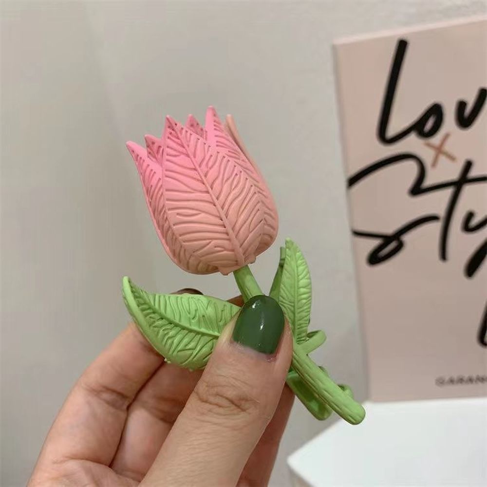 Kẹp Tóc Hoa Tulip / Cá Mập / Hoa Hướng Dương Ngọt Ngào Thời Trang Cho Nữ