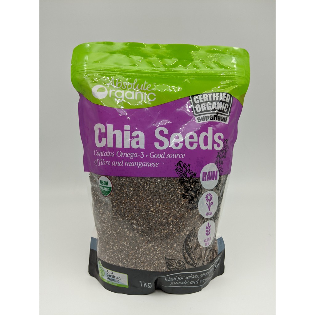 Hạt Chia Úc Organic Chia Seeds Túi Đen 500gr