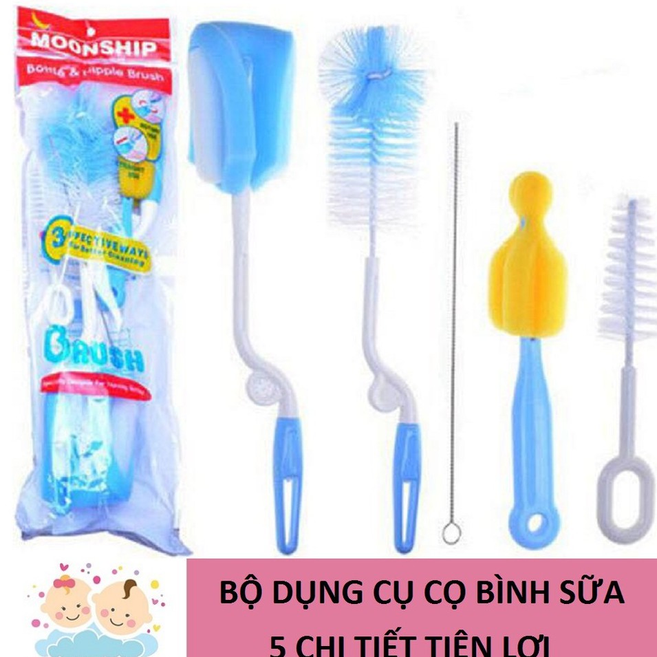 Bộ cọ rửa bình sữa 5 chi tiết