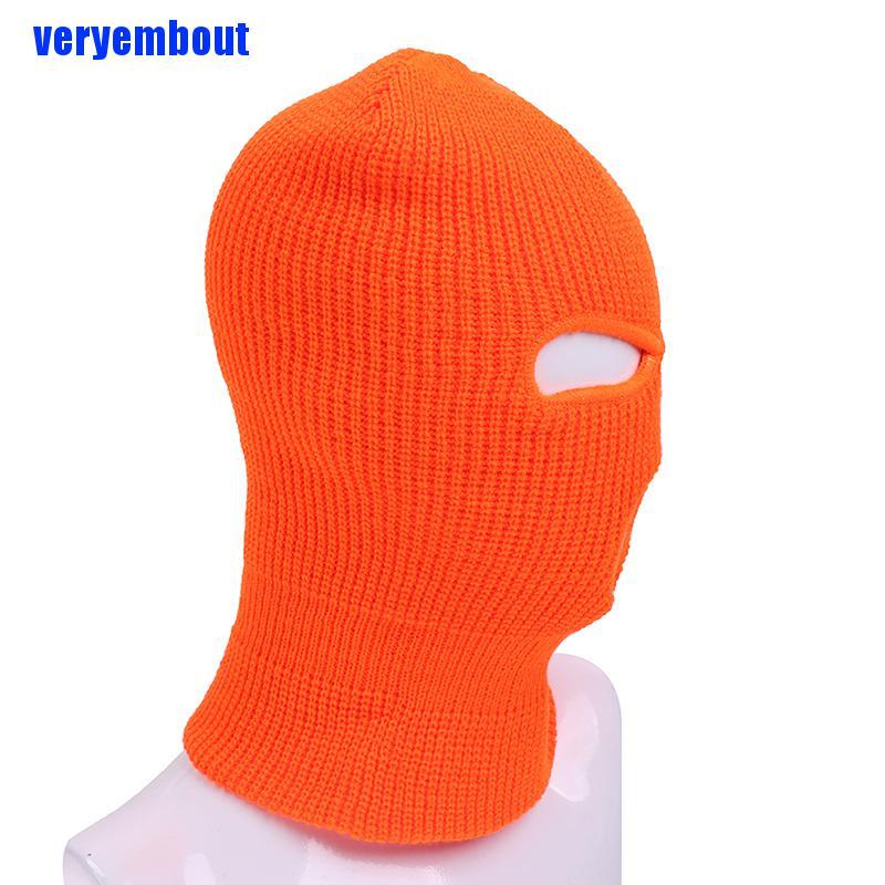 Mũ trùm đầu che mặt 3 lỗ len dệt kim độc đáo dành cho hóa trang halloween
