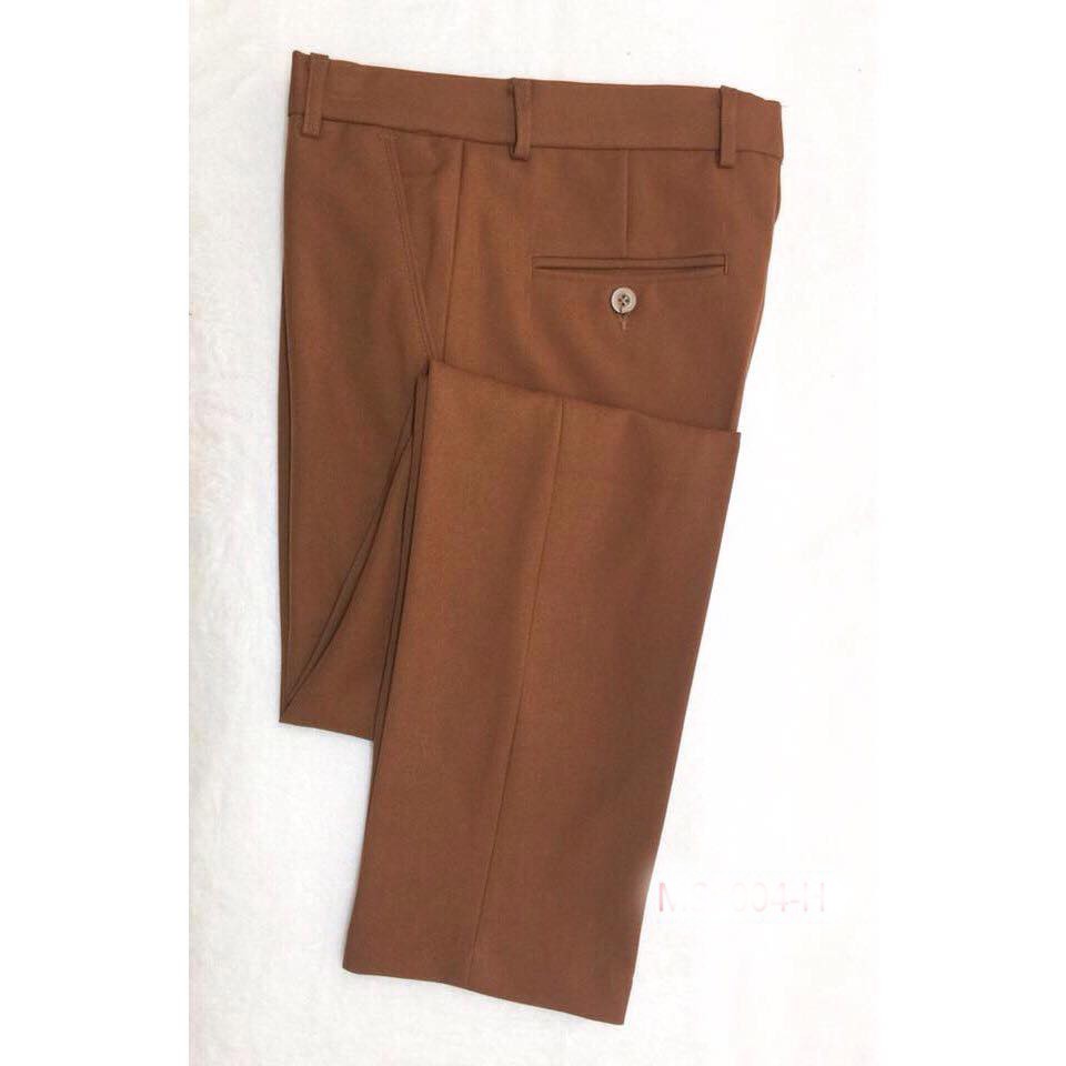 Quần âu nam vải co giãn màu nâu | BigBuy360 - bigbuy360.vn