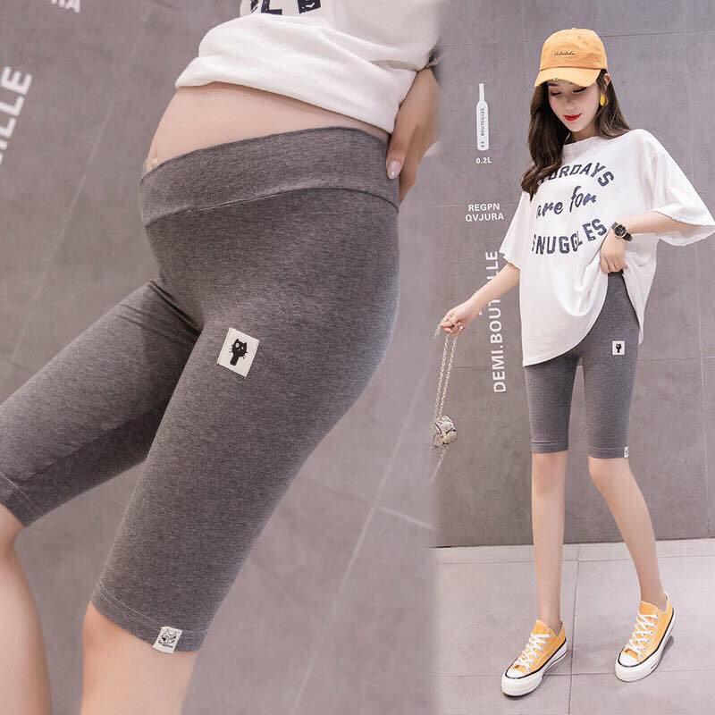 Quần bầu legging ngố cạp chéo mèo