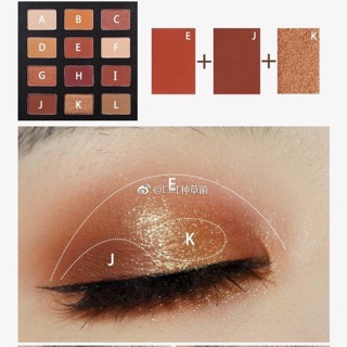 (Ảnh thật) Bảng phấn mắt tone cam đất Dupe Julydoll
