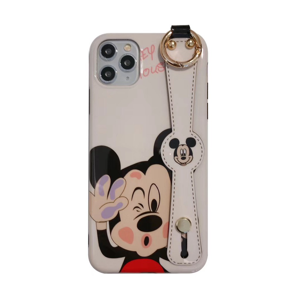 Ốp Điện Thoại Hình Mickey Minnie Có Dây Đeo Cho iPhone 14 13 12 Pro max i12 i13 i11 14pro