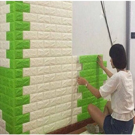Xốp Dán Tường 3D Giả Gạch-Decal Dán Tường-giá rẻ tại xưởng-cách âm-cách nhiệt-70*77cm loại 1 siêu dính