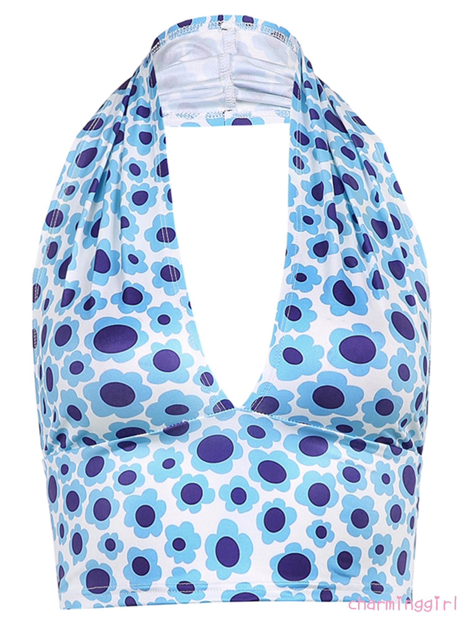 Áo Lửng Nữ Không Tay Họa Tiết Hoa Quyến Rũ | BigBuy360 - bigbuy360.vn