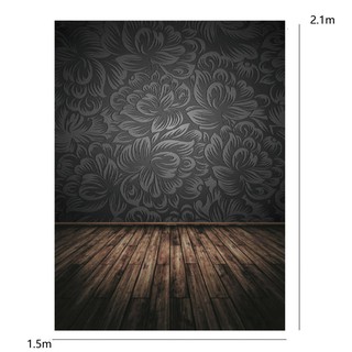 Backdrop Cho Studio Loại Tường Gỗ Đen Độc Đáo Kích Thước 5X7Ft