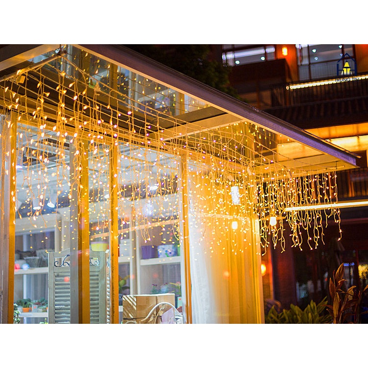 Đèn led hình thác nước 4*0.6 trang trí decor NOEL ngoài trời,ban công,sân vườn ,lễ,Tết.