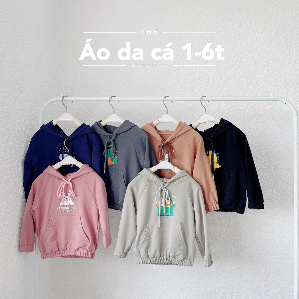 Áo hoodies da cá cho bé trai, bé gái 1-6 tuổi (Mã 045)