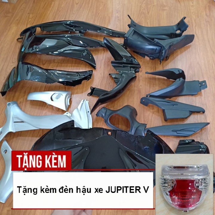 Dàn áo xe JUPITER V nhựa ABS nguyên sinh màu xanh Dương Tím phanh đĩa , tặng kèmcụ hậu sau xe jupiter V