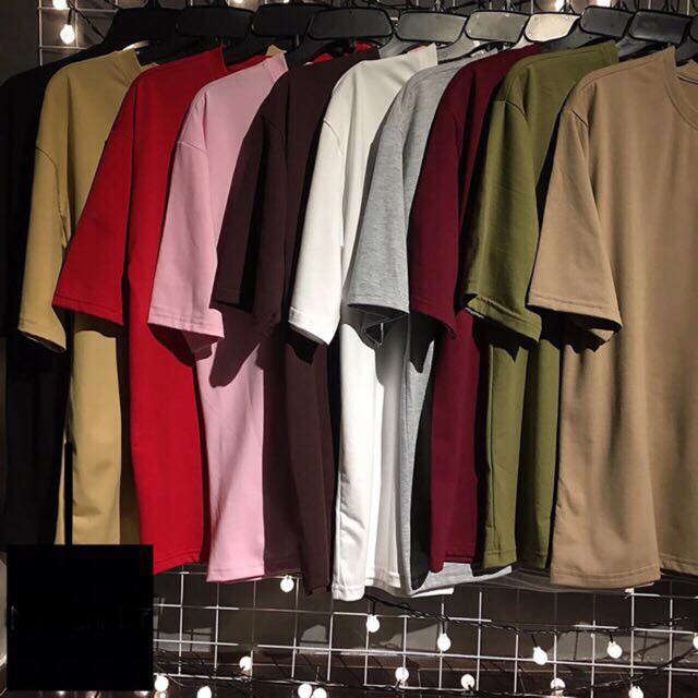 Áo thun cotton unisex nam nữ - basic tee T-shirt Plain Color (thêm 1 số màu)