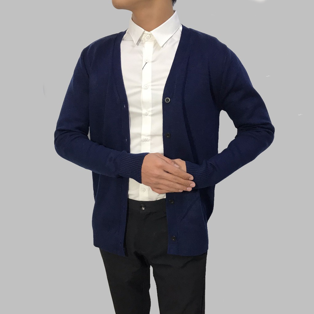 Áo cardigan len nam cổ V cổ vest From rộng dệt kim hàn quốc KINGCHUYENSI Áo khoác cardigan nam big size mỏng cao cấp