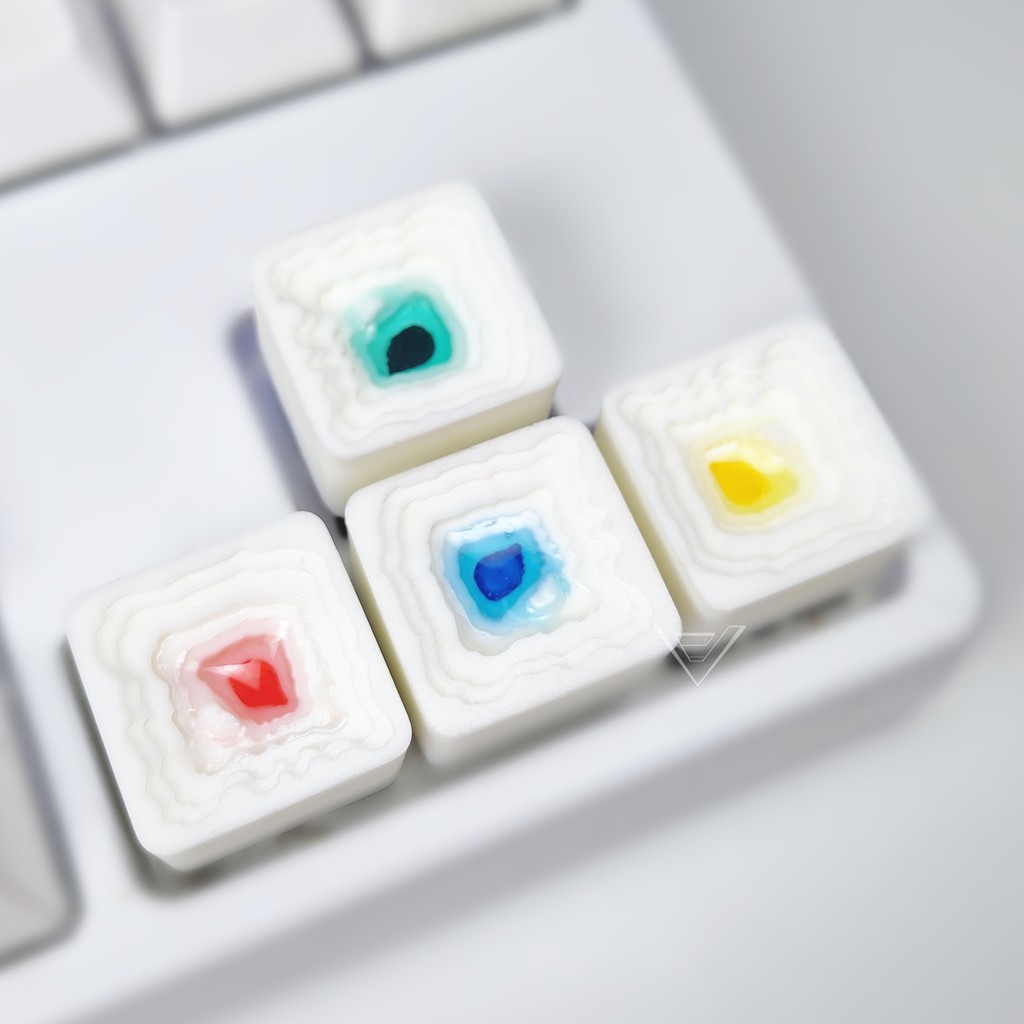 Keycap artisan Abyss xuyên led cực đẹp, thành keycap dày dặn, lắp cho bàn phím cơ