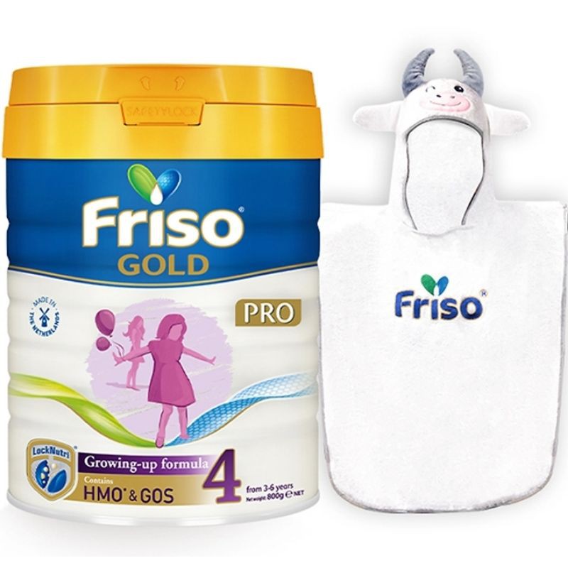 (Mẫu mới) 1 lon sữa Friso gold 4 tặng khăn tắm