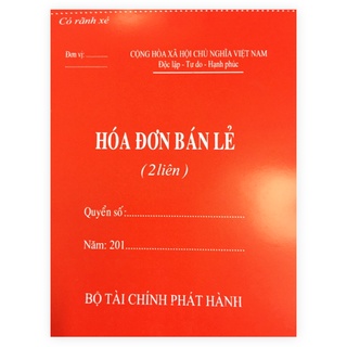 Hóa đơn bán lẻ A5/ A4 ( loại 1 liên/ 2 liên/ 3 liên)