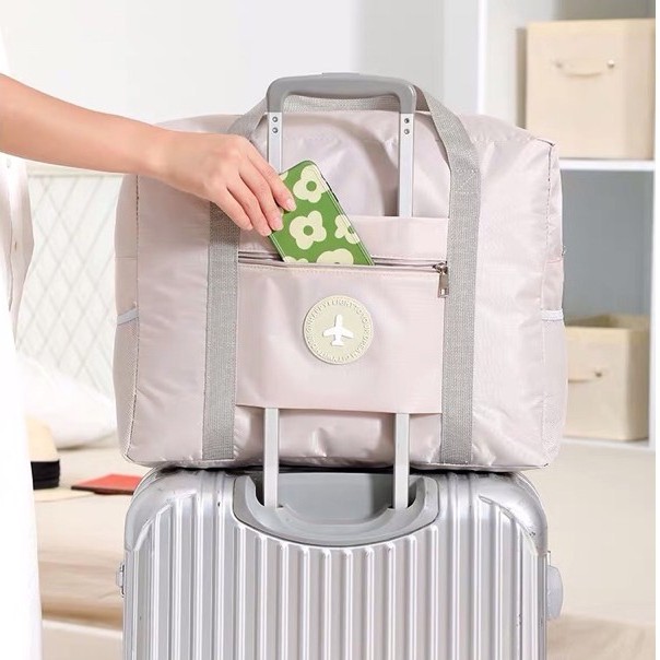 Túi du lịch xách tay chống thấm nước, túi du lịch gắn vali gấp gọn được