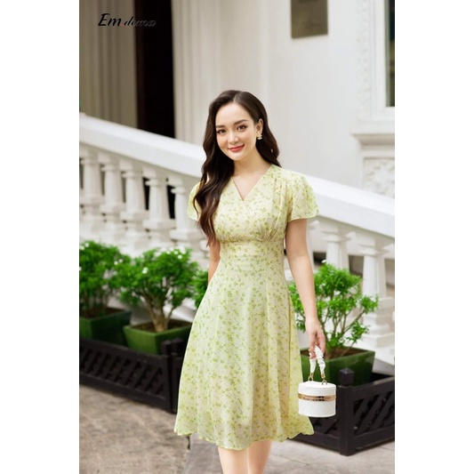 Váy đầm công sở hoa thiết kế nhẹ nhàng, thướt tha ❤EMDEMA❤️