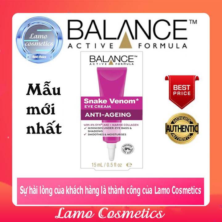 [FLASH SALE] Kem Mắt Nọc Rắn BALANCE ACTIVE FORMULA SNAKE VENOM EYE CREAM Anh Chính Hãng 100% | BigBuy360 - bigbuy360.vn