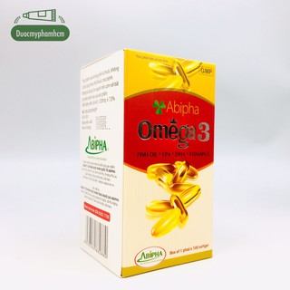 Omega 3 Abipha ( lọ 100 viên ) - Sáng mắt, tăng cường trí nhớ, chống lão hóa và sơ vữa động mạch