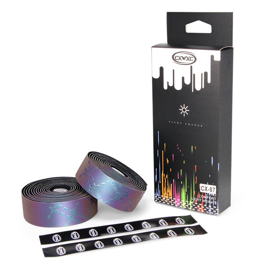 1 Cặp Băng Quấn Tay Lái Xe Đạp Bằng Da PU Phát Quang