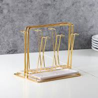 [GIẢM SỐC] KHAY ÚP CỐC, ÚP LY HỢP KIM MẠ VÀNG KÈM KHAY HỨNG NƯỚC CAO CẤP [ BẢO HÀNH 6 THÁNG ]