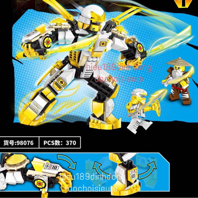 Lắp ráp xếp hình non lego ninjago 98076 : Robot Băng Sét của Kai và Zane