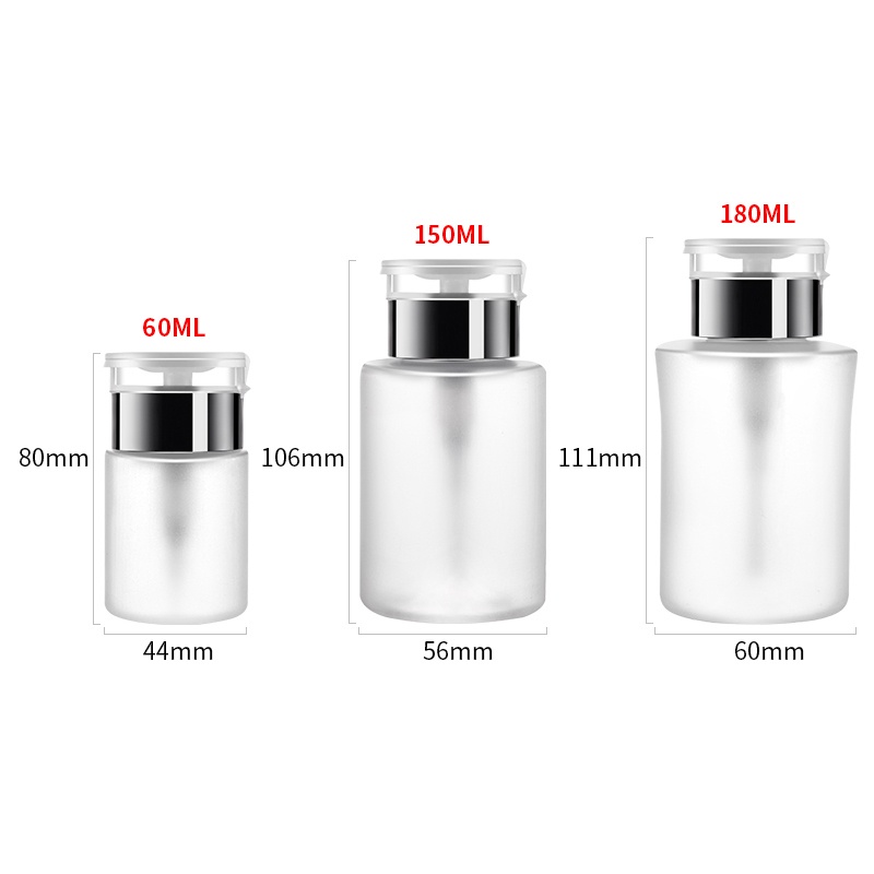 Lusluking Chai nhựa rỗng Lusluking đựng dung dịch tẩy sơn móng tay 60/ 150/ 180/ 250ml