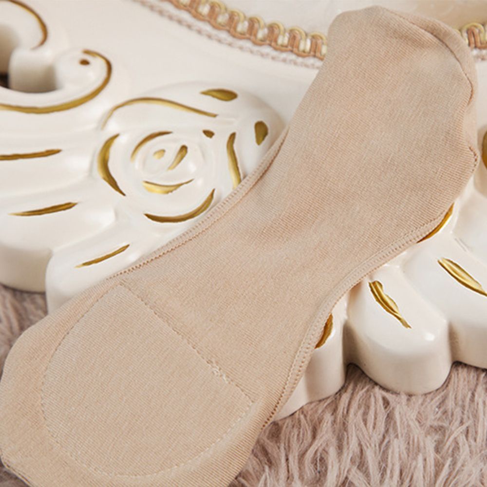 Vớ cotton mỏng không có mặt hông không lộ có lót xốp mềm thoáng khí cho nữ mang giày cao gót