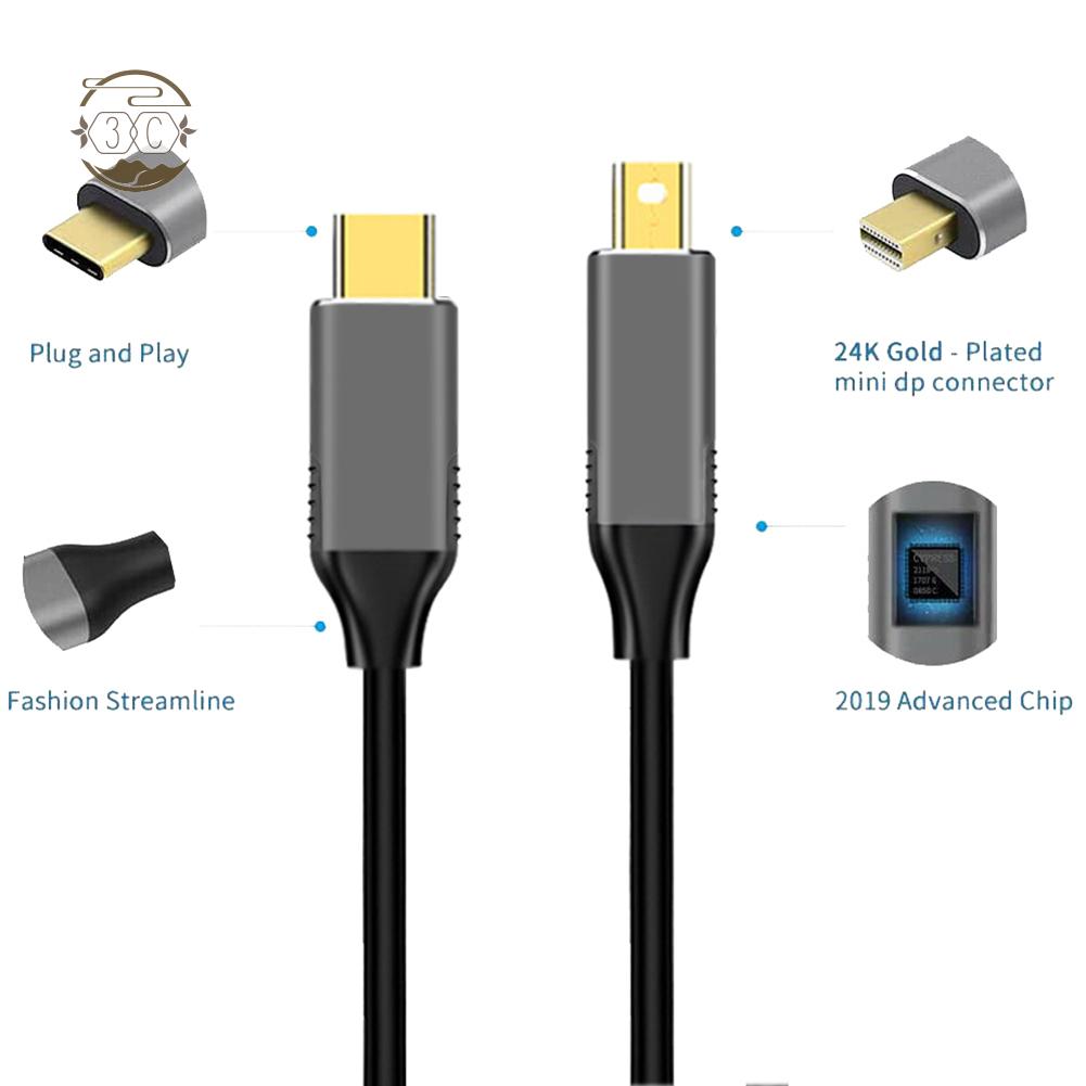 Cáp Chuyển Đổi Usbc Para Mini 6ft Thunderbolt 3 Para Cabo Dp 4k | BigBuy360 - bigbuy360.vn