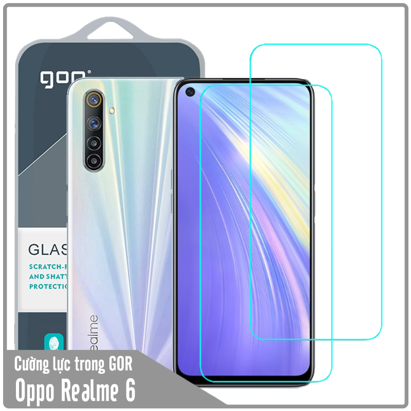 Bộ 2 miếng kính cường lực Gor cho Oppo Realme 6 - Trong suốt - Hàng nhập khẩu