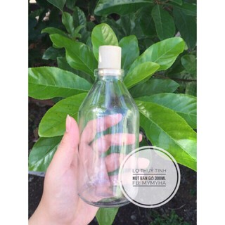 Lọ thuỷ tinh 300ml nút bần gỗ hoặc nhựa