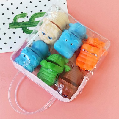 Bộ 6 đồ chơi mô hình oto, cá sấu mini rất dễ thương cho các bé