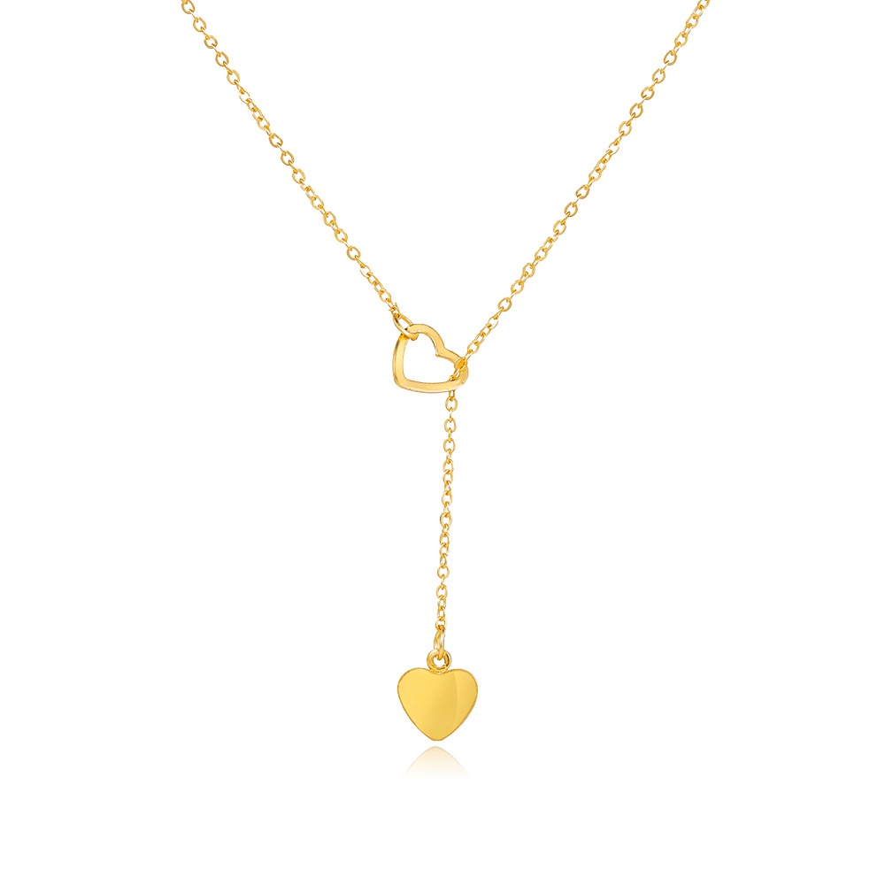 Vòng Cổ Choker Mặt Trái Tim Đôi Điều Chỉnh Được Thời Trang Cho Nữ