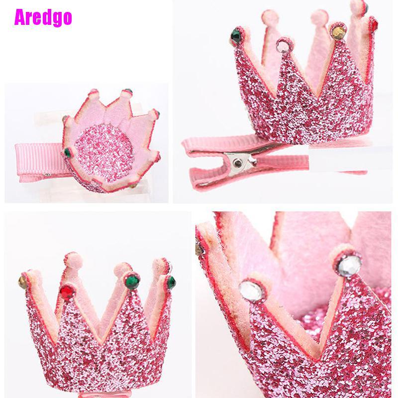 Kẹp tóc trang trí vương miện lấp lánh mini đáng yêu dành cho trẻ em