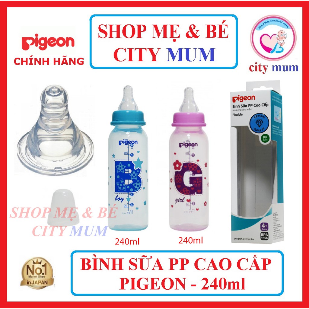 BÌNH SỮA PP CAO CẤP PIGEON 120ML và 240ML