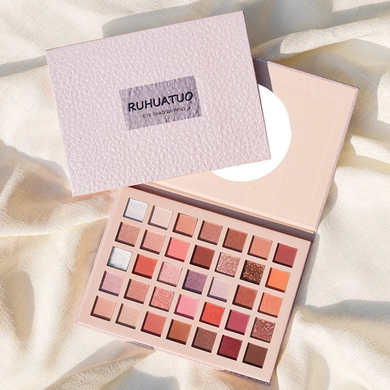 1 Bảng Phấn Mắt Dầu Mịn Ánh Ngọc Trai Trang Điểm Mắt Lâu Trôi