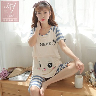 Bộ đồ bầu và sau sinh chất liệu 100% cotton vô cùng thoáng mát