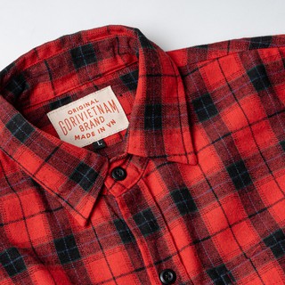 Áo Flannel Gori - Caro Đỏ