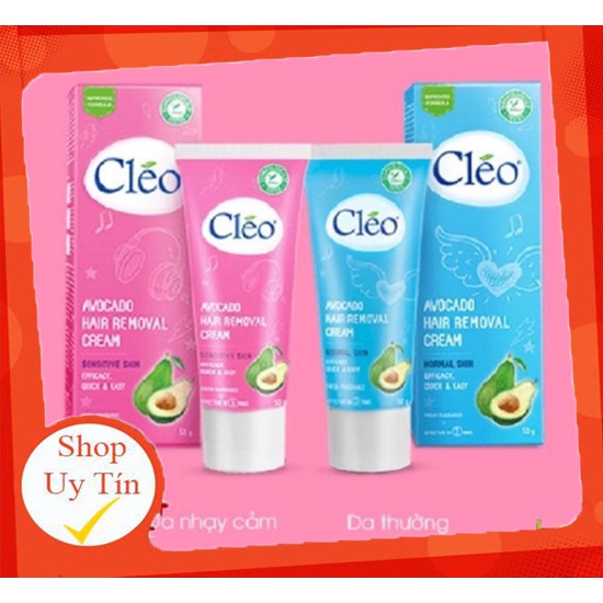 KEM TẨY LÔNG CLÉO CHIẾT XUẤT BƠ 50Ml [FREE SHIP] - kem tẩy lông nách / lông tay/ lông chân/ lông bikini - 0122