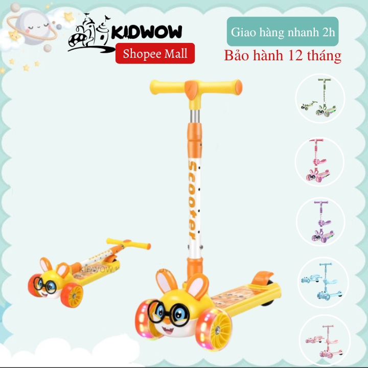 Xe Trượt KIDWOW Scooter 3 Bánh Đa Năng Có Đèn Led Phát Sáng, Có Nhạc Và Ghế Ngồi Cho Trẻ Em