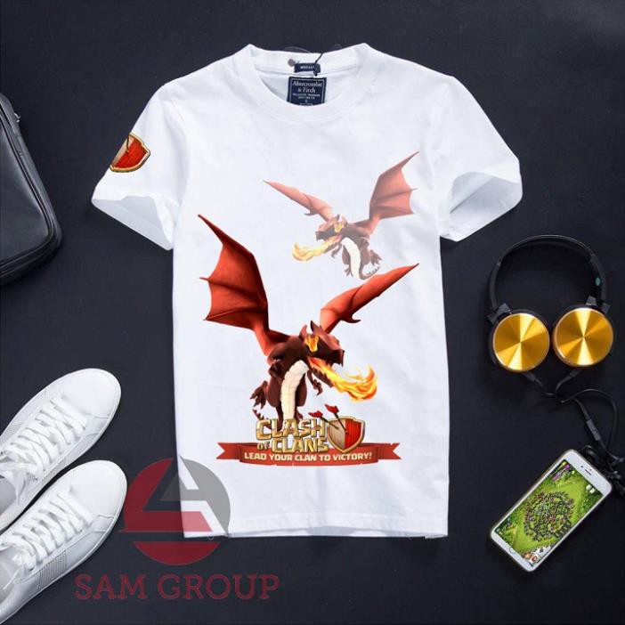 (SALE 50%) [Đủ size] Áo Clash of Clans cotton màu trắng chất cực đẹp - Penka1