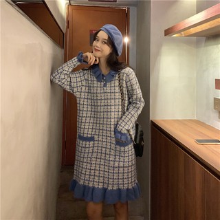 Váy len caro nhún bèo ulzzang ( có ảnh thật + clip )
