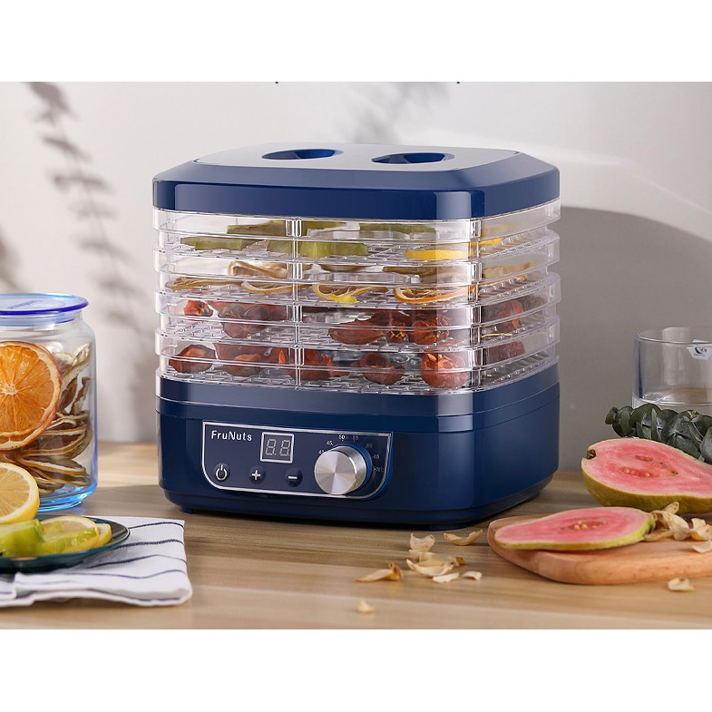 Máy sấy thực phẩm mini, máy sấy trái cây 5 tầng - có hẹn giờ sấy