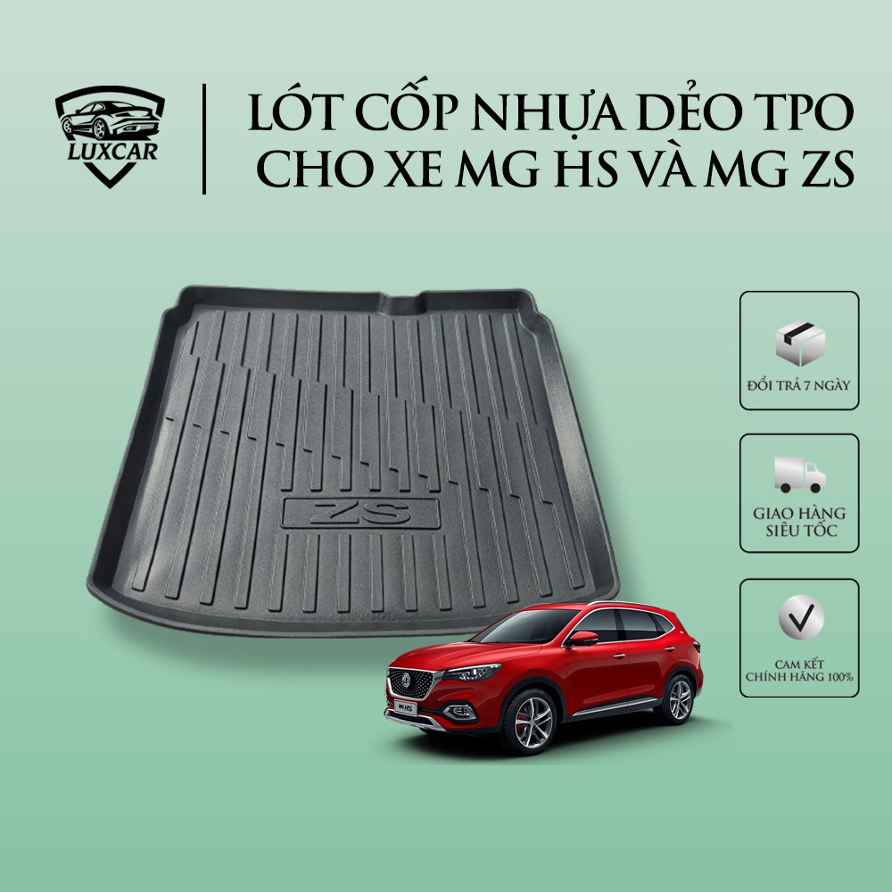 Lót cốp ô tô MG HS, MG ZS, chất liệu nhựa dẻo TPO cao cấp LUXCAR