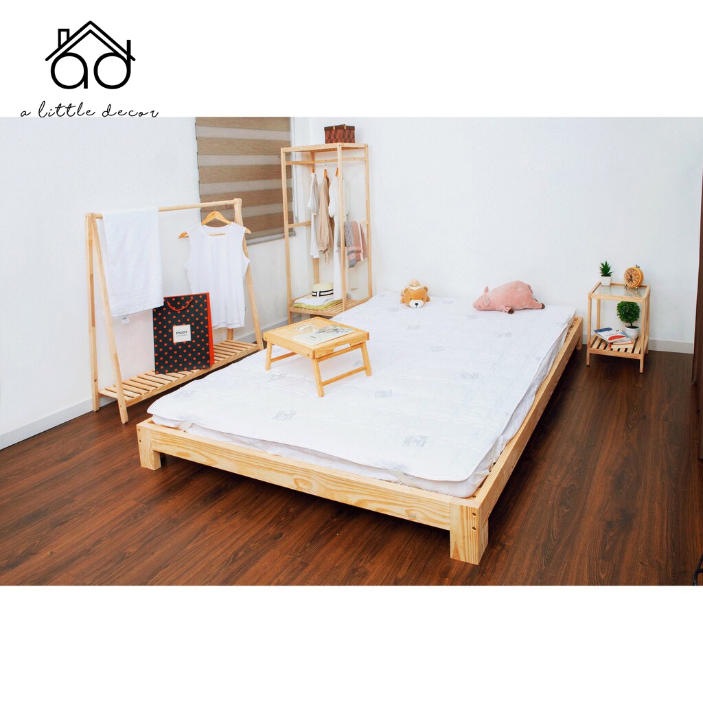Giường Pallet Hiện Đại A Little Decor - Giường Pallet Chân Đứng Cao 30cm Gỗ Thông Mỹ Nhập Khẩu Mới 100% Chưa Qua Sử Dụng