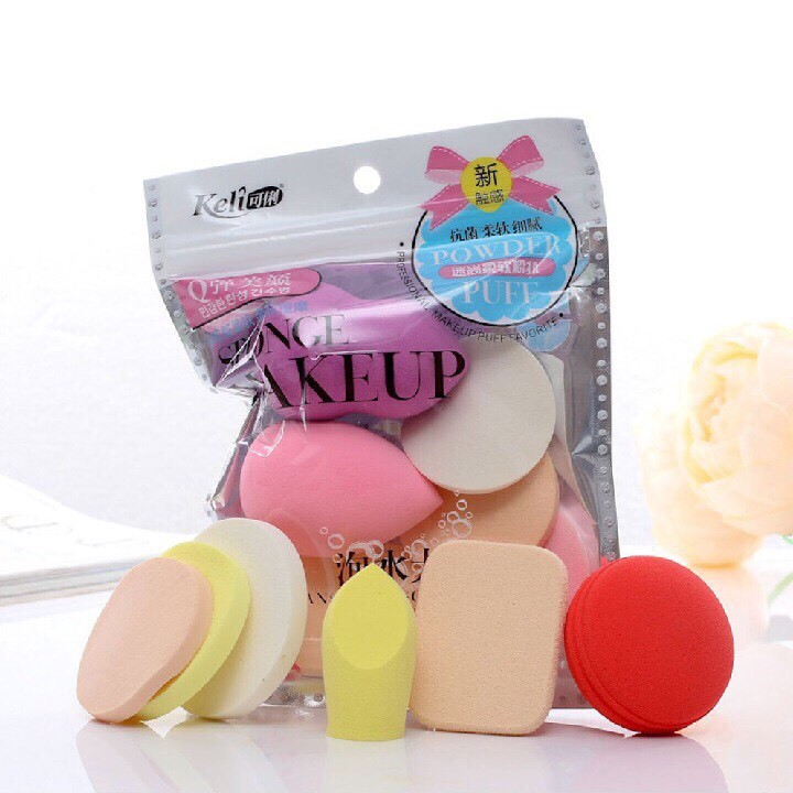 set 6 mút trang điểm KELI