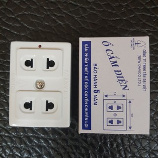 Ổ cắm điện 2 lỗ Sử dụng phích cắm tiêu chuẩn không phát nhiệt